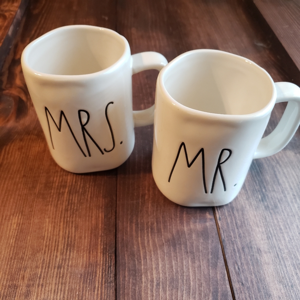 Rae Dunn Mr. & Mrs. Mugs NWOT